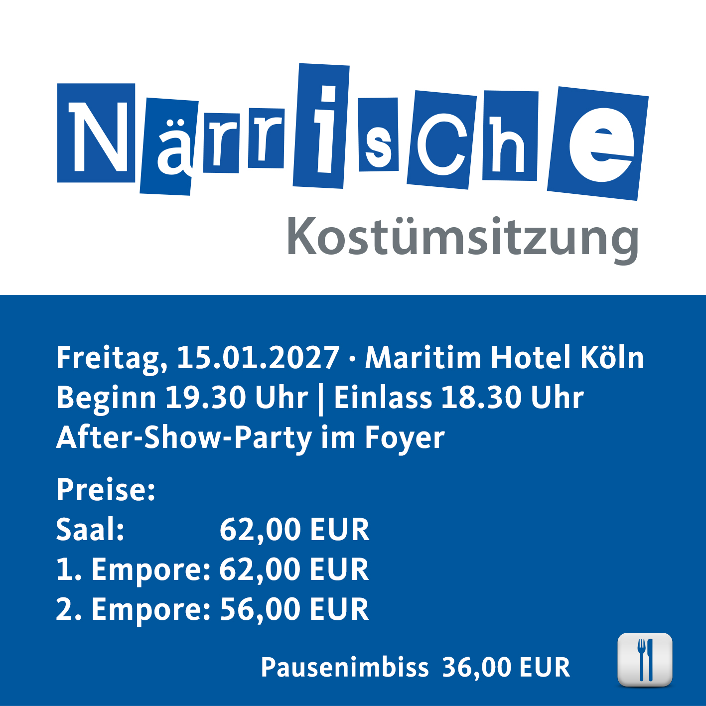 NKS 2027 Pausenimbiss im Sponsorenpaket